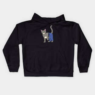 Blue Jeans Cat Kids Hoodie